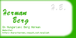 herman berg business card